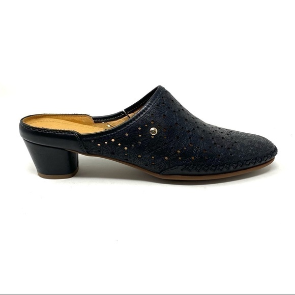 PIKOLINOS GOMERA W6R-5810 black leather slip on dress mules - Picture 1 of 8